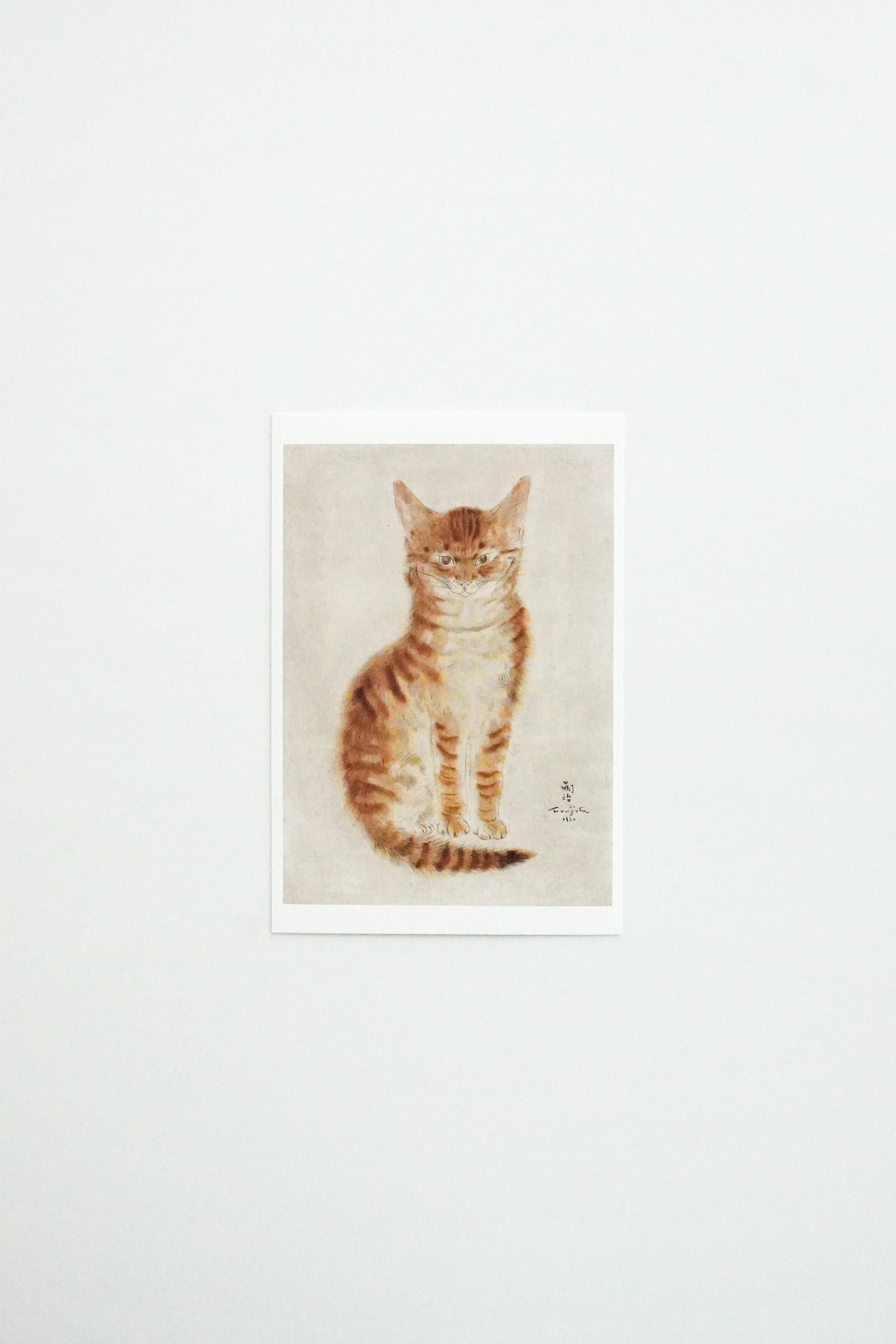 猫　ネコ　1点物　ポストカードサイズ　原画　肉筆　新品 猫 ネコ 1点物 ポストカードサイズ 原画 肉筆