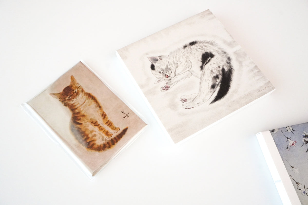 [Mother's Day Gift] Memo from "Ten Forms of Cats" Sleeping Kitten + Magnet Cat Facing Front