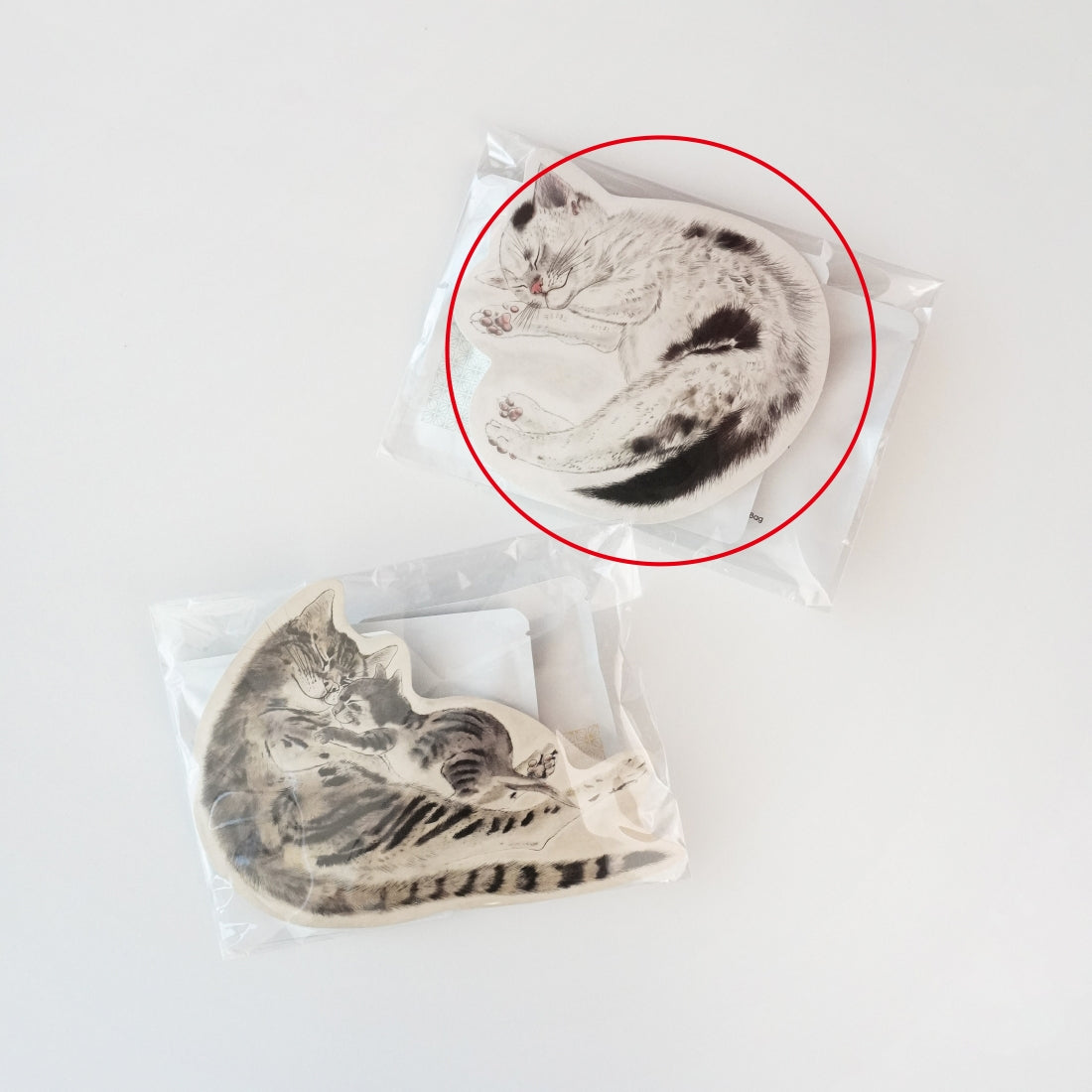 [Mother's Day Gift] White drawstring bag + cat-shaped postcard of a sleeping kitten from "Ten Forms of Cats" + 3 bags of coffee