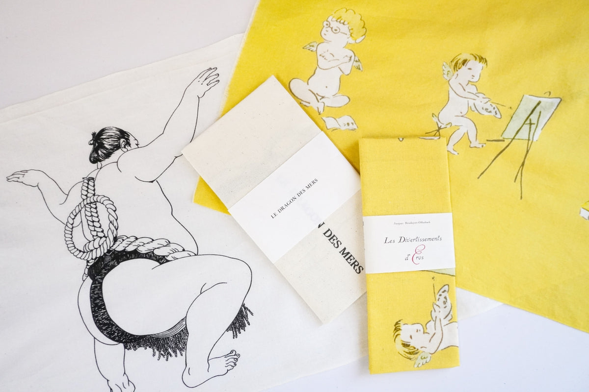 [Mother's Day Gift] 2 Tenugui hand towels + cat-shaped postcard of a sleeping mother and baby cat from "Ten Forms of Cats" + 3 bags of coffee