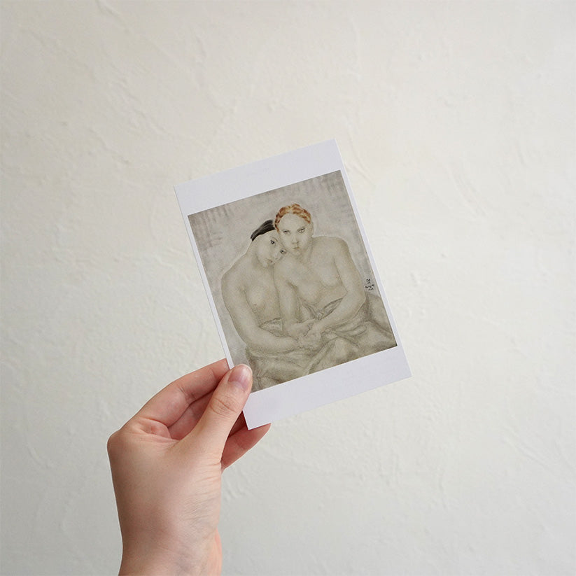 Postcard "Girl and Cat in Front of the Roofs of Paris"