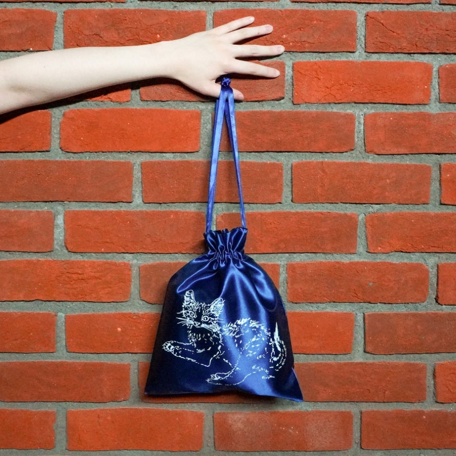 Drawstring bag from "Night and Cat" Navy