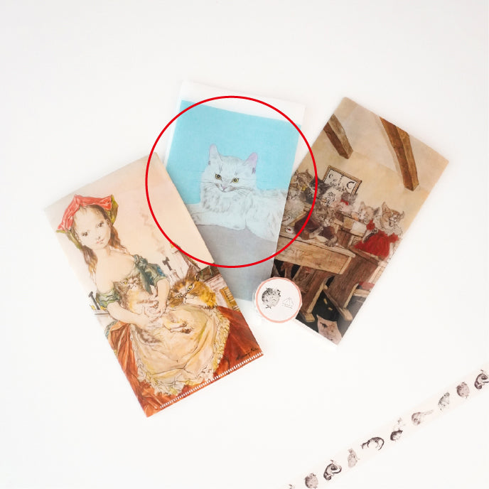 [Mother's Day Gift] Ticket Folder Lying Cat + Masking Tape